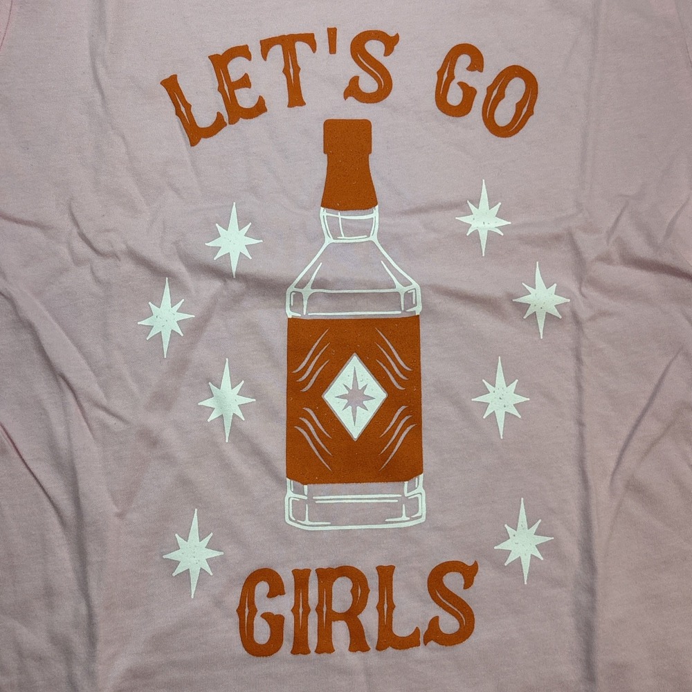 TIPSY‎ ELVES Size XS Let's Go Girls Pink T-Shirt NEW